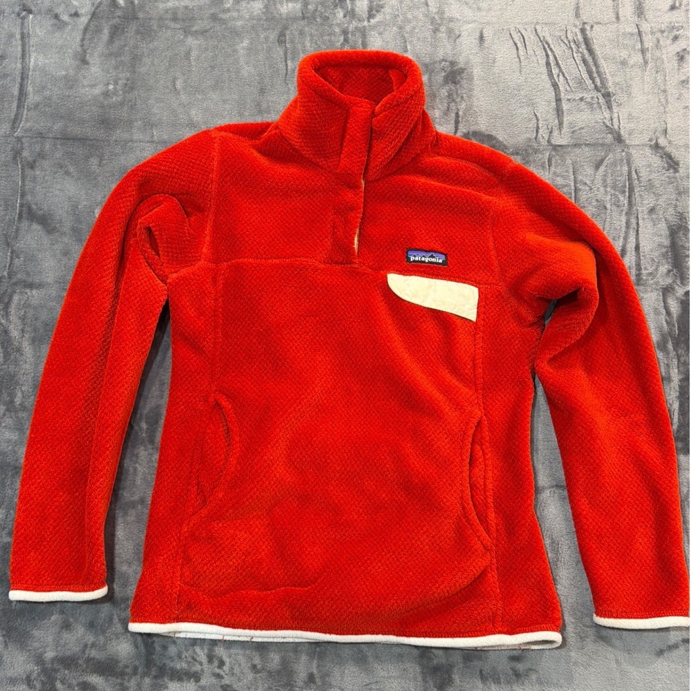 Patagonia Re-Tool Snap-T Pullover Women Red Fleece Sweater XS